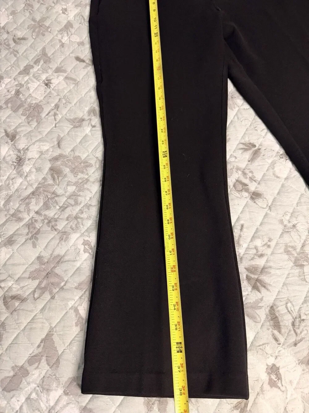 Investments Signature Ponte Straight Leg Pants Womens LP Black Pull On NWT